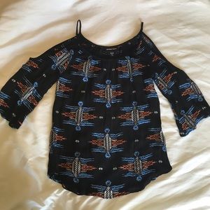 Fifteen Twenty Off the Shoulder Patterned Blouse